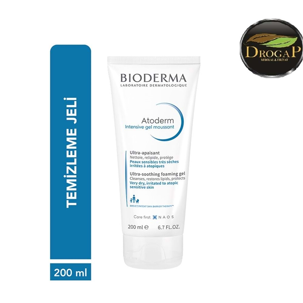 BİODERMA ATODERM İNTENSİVE FOAMİNG GEL TUBE 200 ML TEMİZLEME JELİ ( ATOPİYE EĞİMLİ CİLTLER İÇİN )