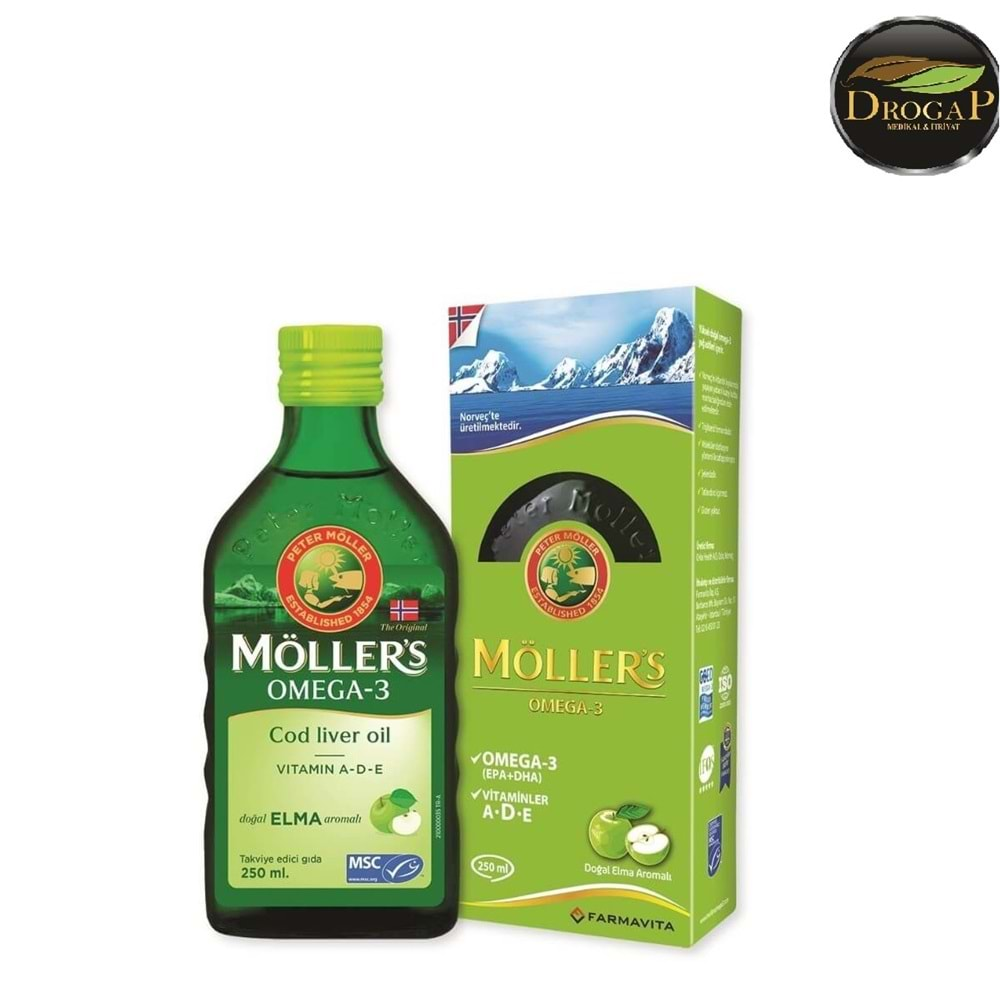 MÖLLER'S OMEGA-3 BALIK YAĞI ŞURUBU 250 ML ( ELMA AROMALI )