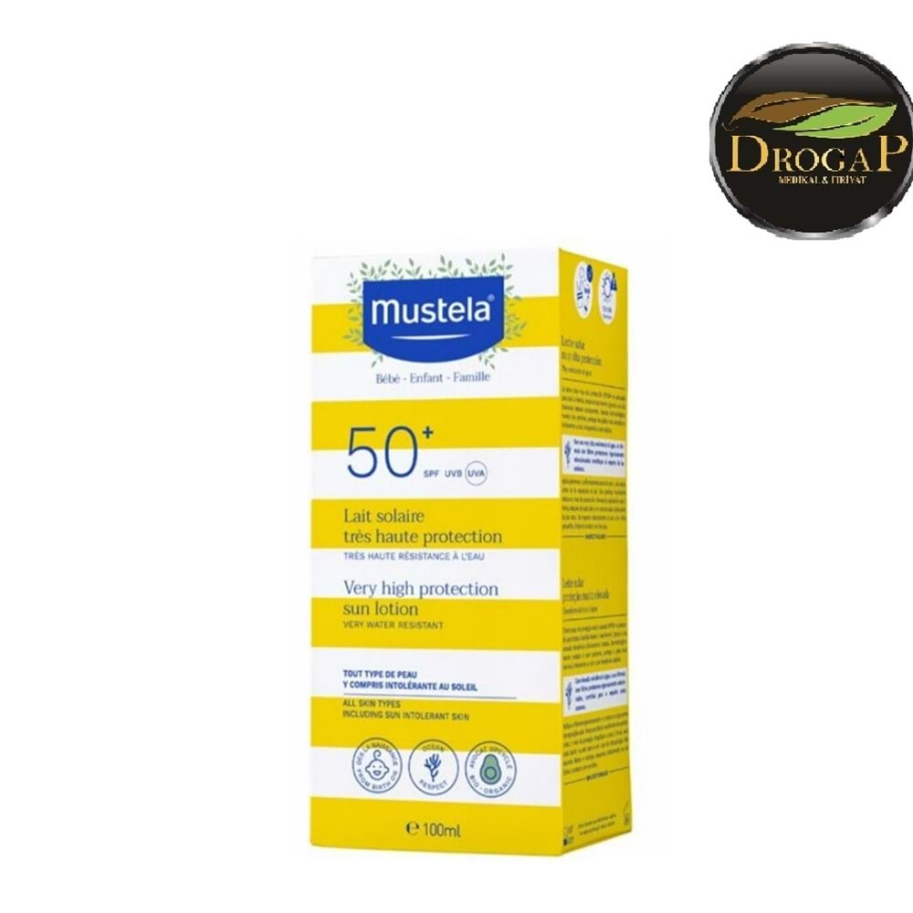 MUSTELA YÜKSEK KORUMA FAKTÖRLÜ GÜNEŞ LOSYONU SPF50+ 100 ML ( TÜM AİLE İÇİN )