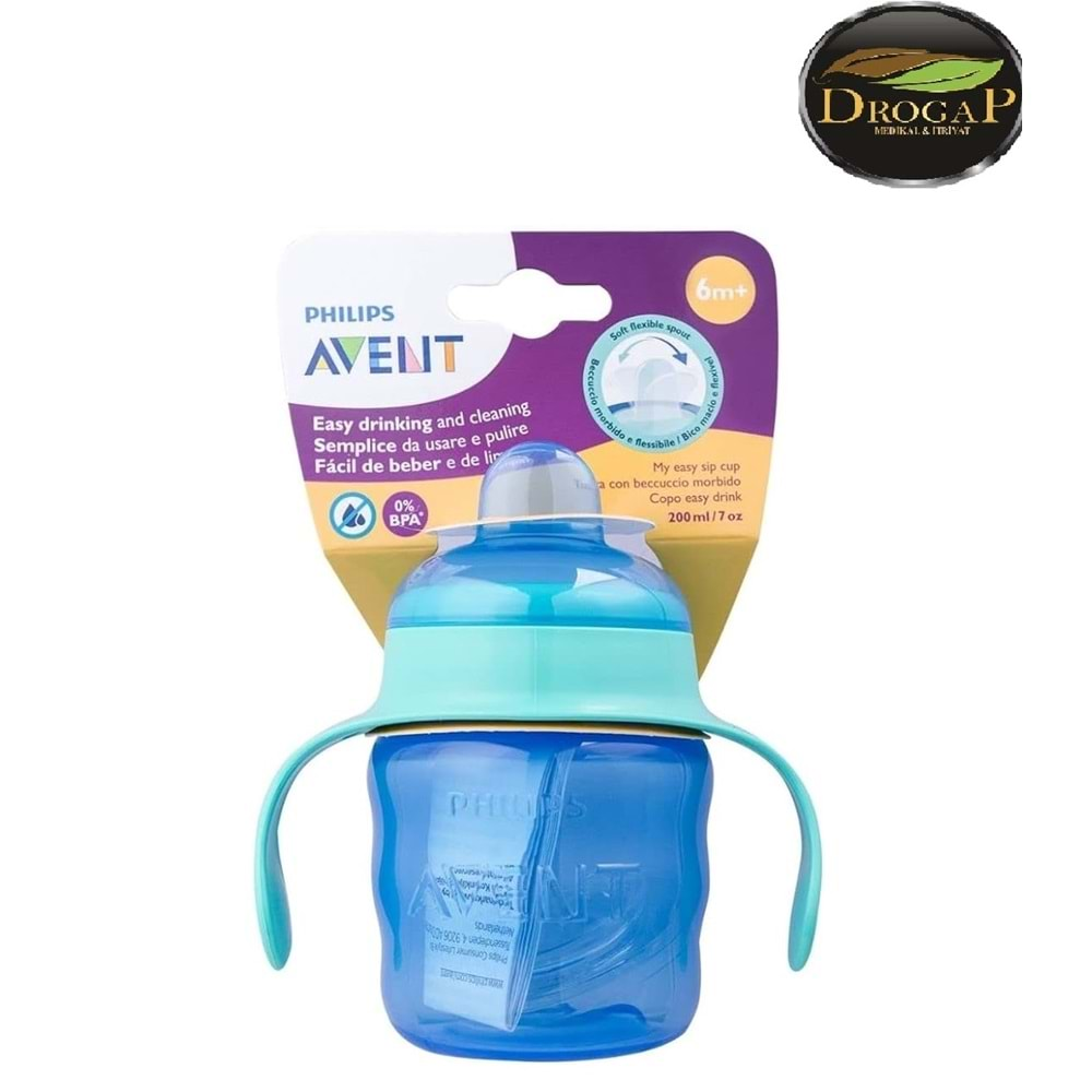 AVENT SCD551/03 EĞİTİCİ DAMLATMAZ BARDAK 6m+ AY 200 ML YEŞİL (ERKEK )