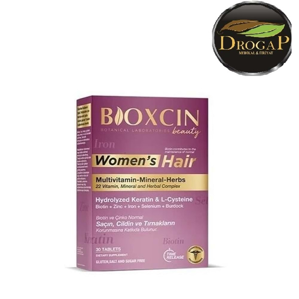 BİOXCIN WOMENS HAİR 30 TABLET ( BİOTİN & ÇİNKO & SELENYUM )