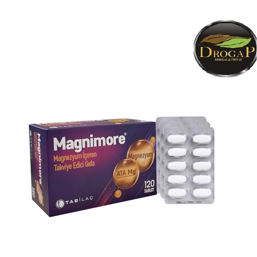 MAGNİMORE 120 TABLET ( MAGNEZYUM İÇEREN TAKVİYE EDİCİ GIDA )