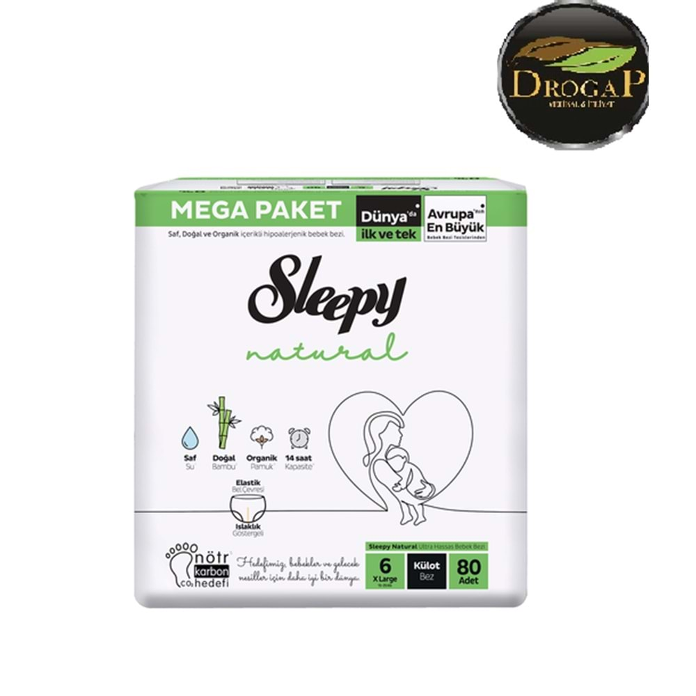 SLEEPY ÇOCUK BEZİ ( KÜLOTLU ) 15-25 KG 80 Lİ NO : 6 ( X LARGE )