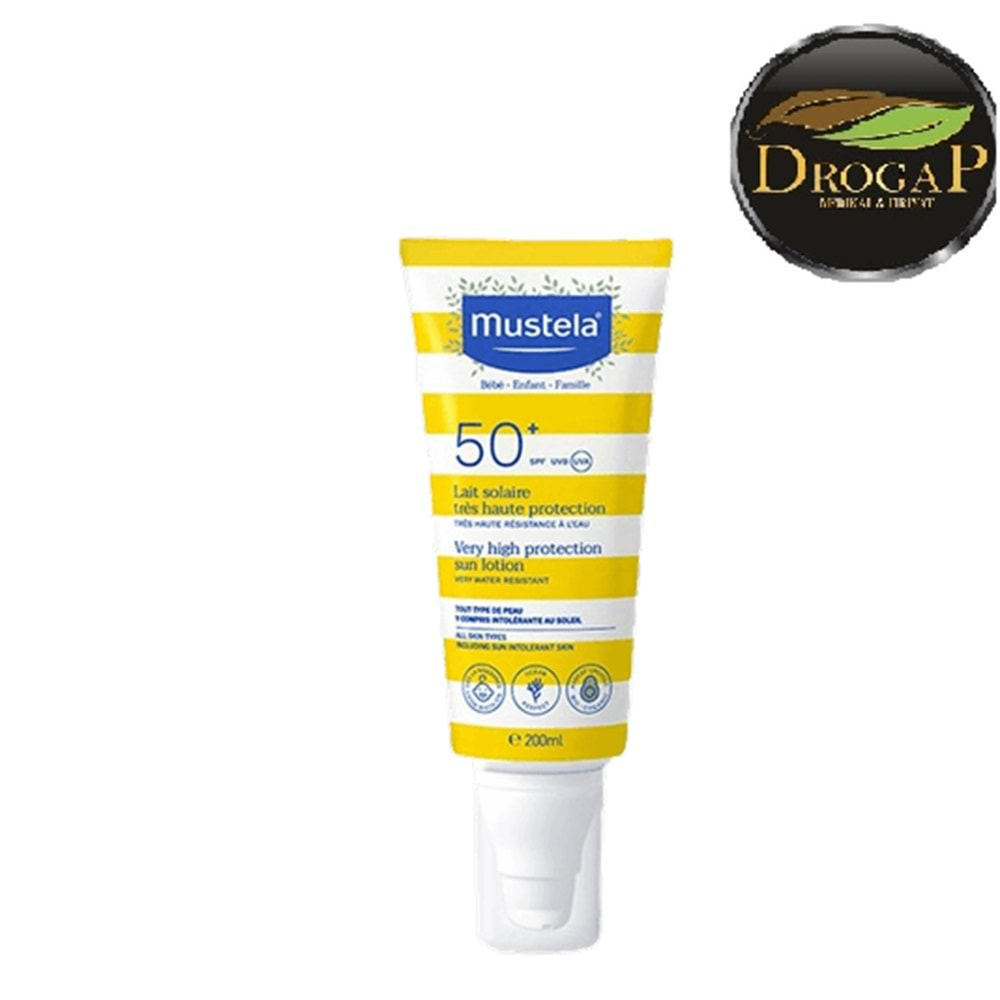 MUSTELA GÜNEŞ KREMİ YÜKSEK FAKTÖRLÜ SPF50+ 200 ML LOSYON ( TÜM AİLE İÇİN )