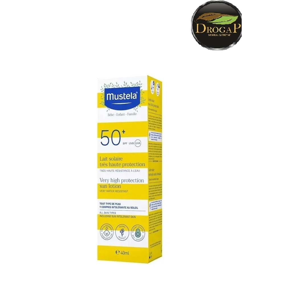 MUSTELA GÜNEŞ KREMİ YÜKSEK FAKTÖRLÜ SPF50+ 40 ML LOSYON ( TÜM AİLE İÇİN )