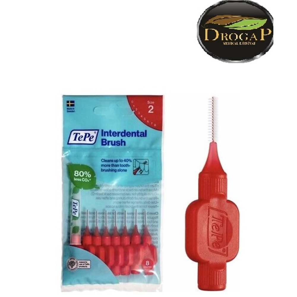 TEPE ARAYÜZ FIRÇASI KIRMIZI 0,5 ML 8 Lİ PAKET ( NO : 2 )