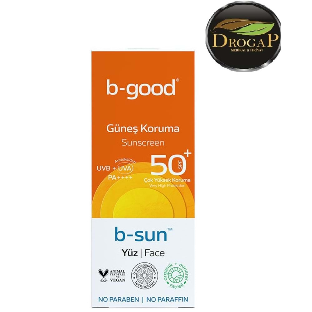 B-GOOD SUN KREM GÜNEŞ KREMİ YÜZ SPF50+ 50 ML