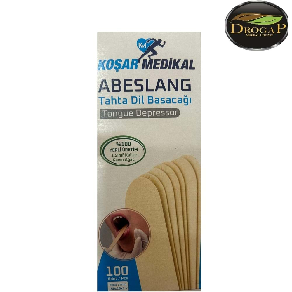 KOŞAR MEDİKAL DİL BASACAĞI ( ABESLANG ) 100 ADET ( YERLİ ÜRETİM )