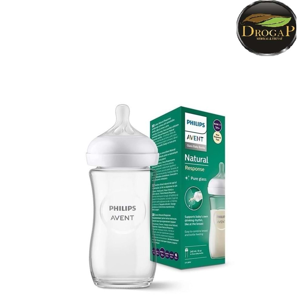 AVENT BİBERON NATURAL CAM RESPONSE DOĞAL TEPKİLİ 1M+ AY 240 ML NO : 1