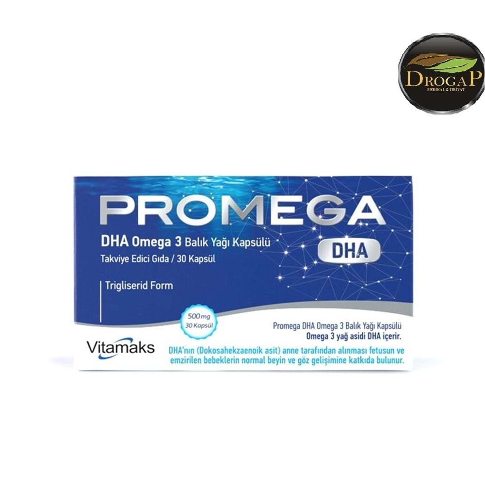 PROMEGA DHA OMEGA 3 BALIK YAĞI 500 MG 30 KAPSÜL ( VİTAMAKS )