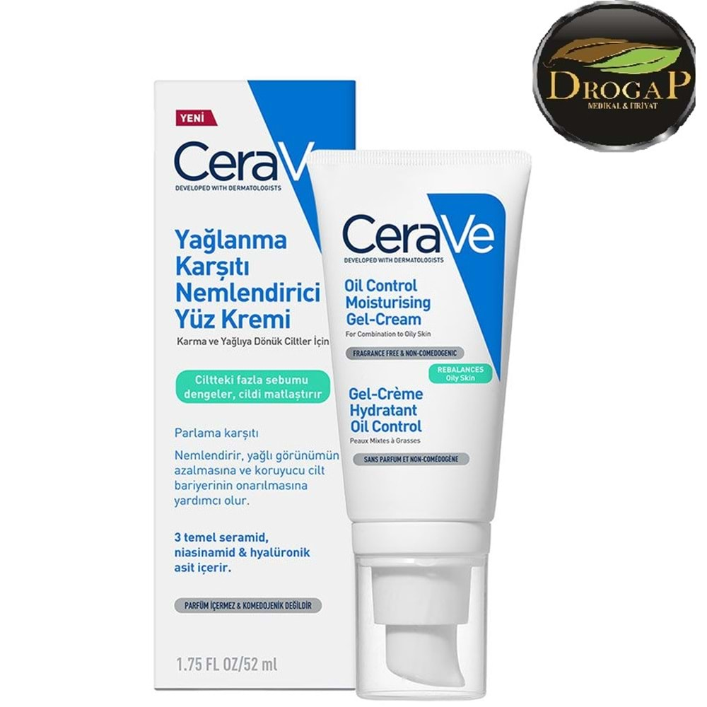 CERAVE YAĞLANMA KARŞITI NEMLENDİRİCİ YÜZ KREMİ 52 ML ( KARMA VE YAĞLIYA DÖNÜK CİLTLER İÇİN )