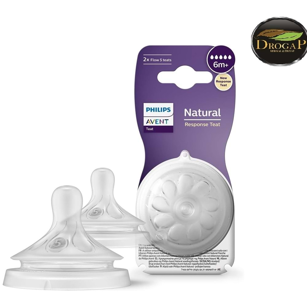 AVENT NATURAL RESPONSE BİBERON EMZİĞİ +6m AY 2 Lİ NO : 5 ( SCY965/02 )