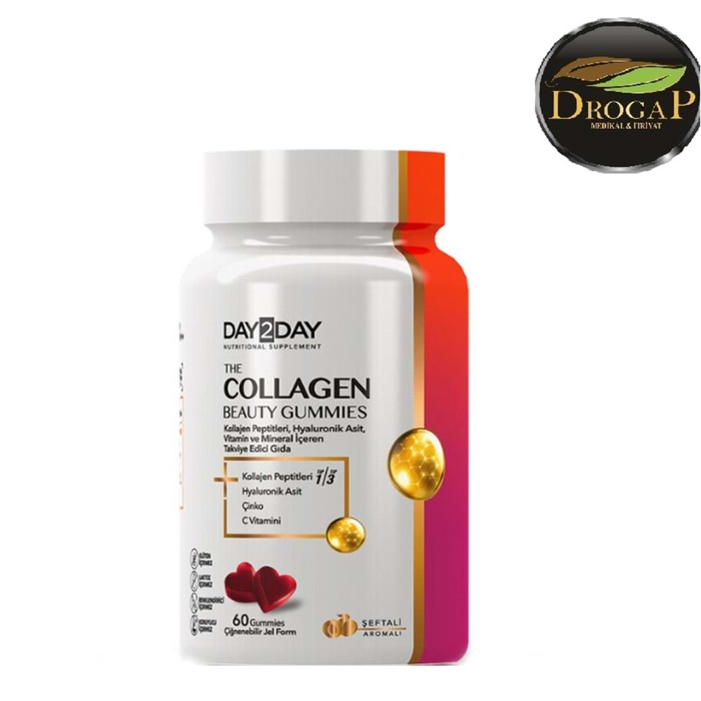 OCEAN DAY 2 DAY THE COLLAGEN ( KOLAJEN ) GUMMİES ÇİĞNENEBİLİR JEL FORM 60 TABLET ŞEFTALİ AROMALI