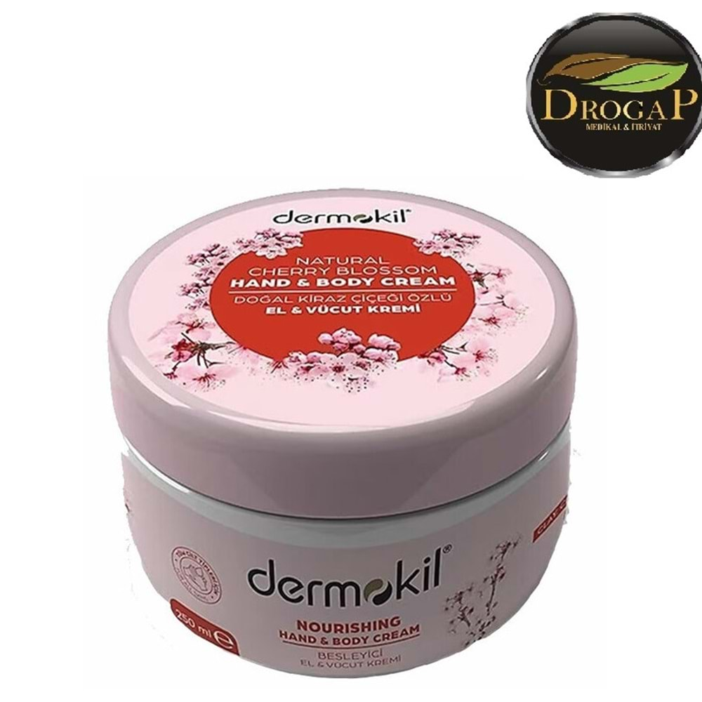 DERMOKİL EL VE VÜCUT KREMİ 250 ML ( KİRAZ ÇİÇEĞİ ÖZLÜ )