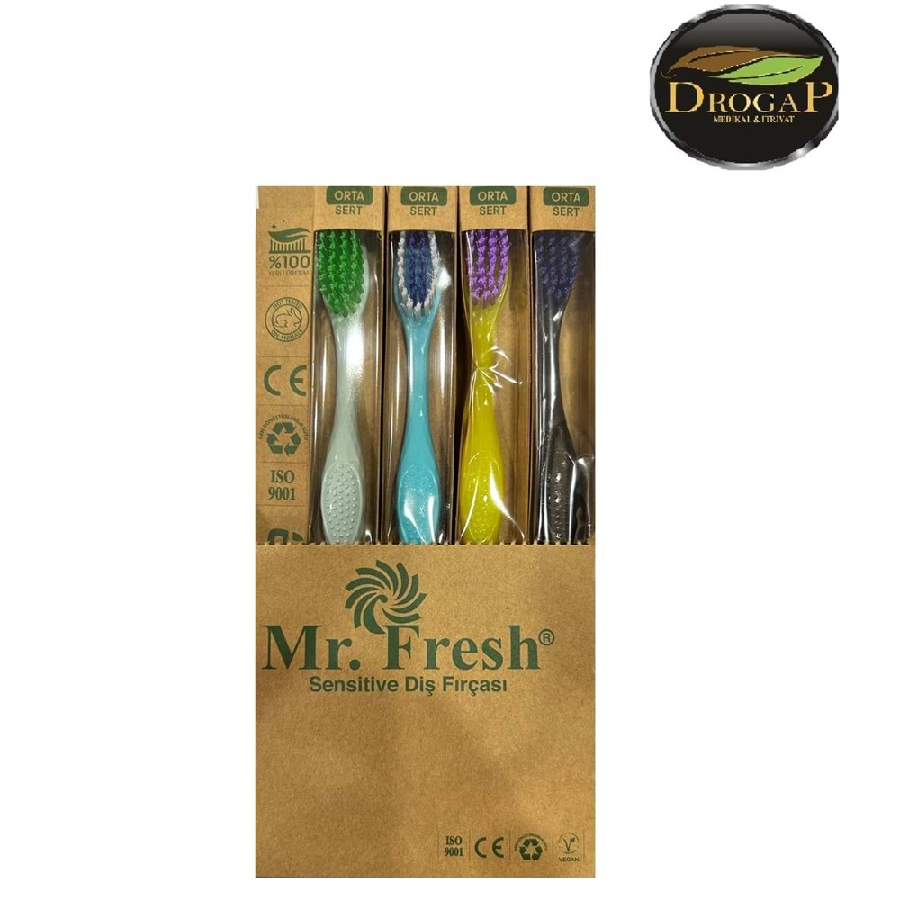 MR.FRESH SENSİTİVE DİŞ FIRÇASI ( ORTA SERT ) MEDİUM 12 Lİ STAND