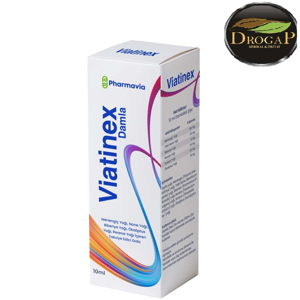 VİATİNEX 10 ML DAMLA ( MENENGİÇ & NANE & BİBERİYE & OKALİPTUS & REZENE YAĞI )