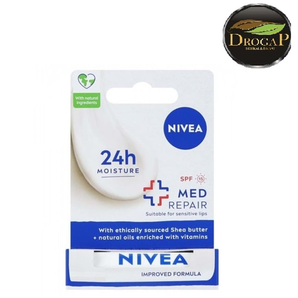 NIVEA LİP STİCK DUDAK BAKIM KREMİ 4,8 GR SPF 15 ( MED REPAİR )