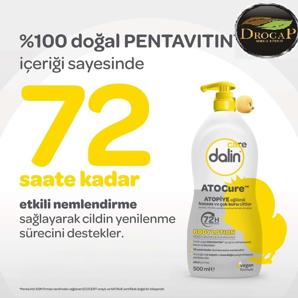 DALİN BEBEK VÜCUT LOSYONU ATOCURE 500 ML ( ATOPİYE EĞİMLİ CİLTLER İÇİN )