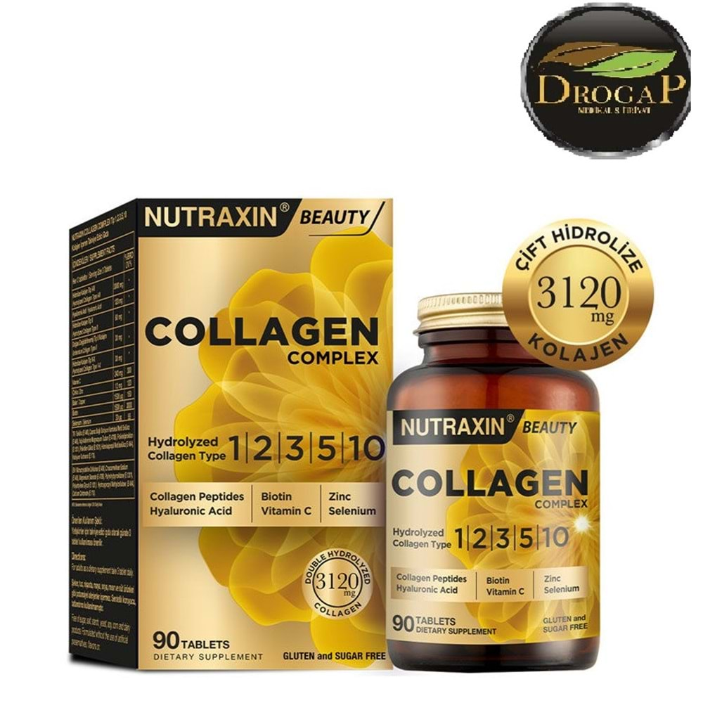 NUTRAXIN COLLAGEN COMPLEX TİP 1-2-3-5-10 KOLAJEN 3120 MG 90 TABLET