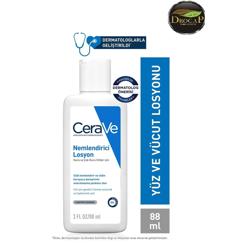 CERAVE NEMLENDİRİCİ LOSYON 88 ML( KURU VE ÇOK KURU CİLTLER İÇİN )
