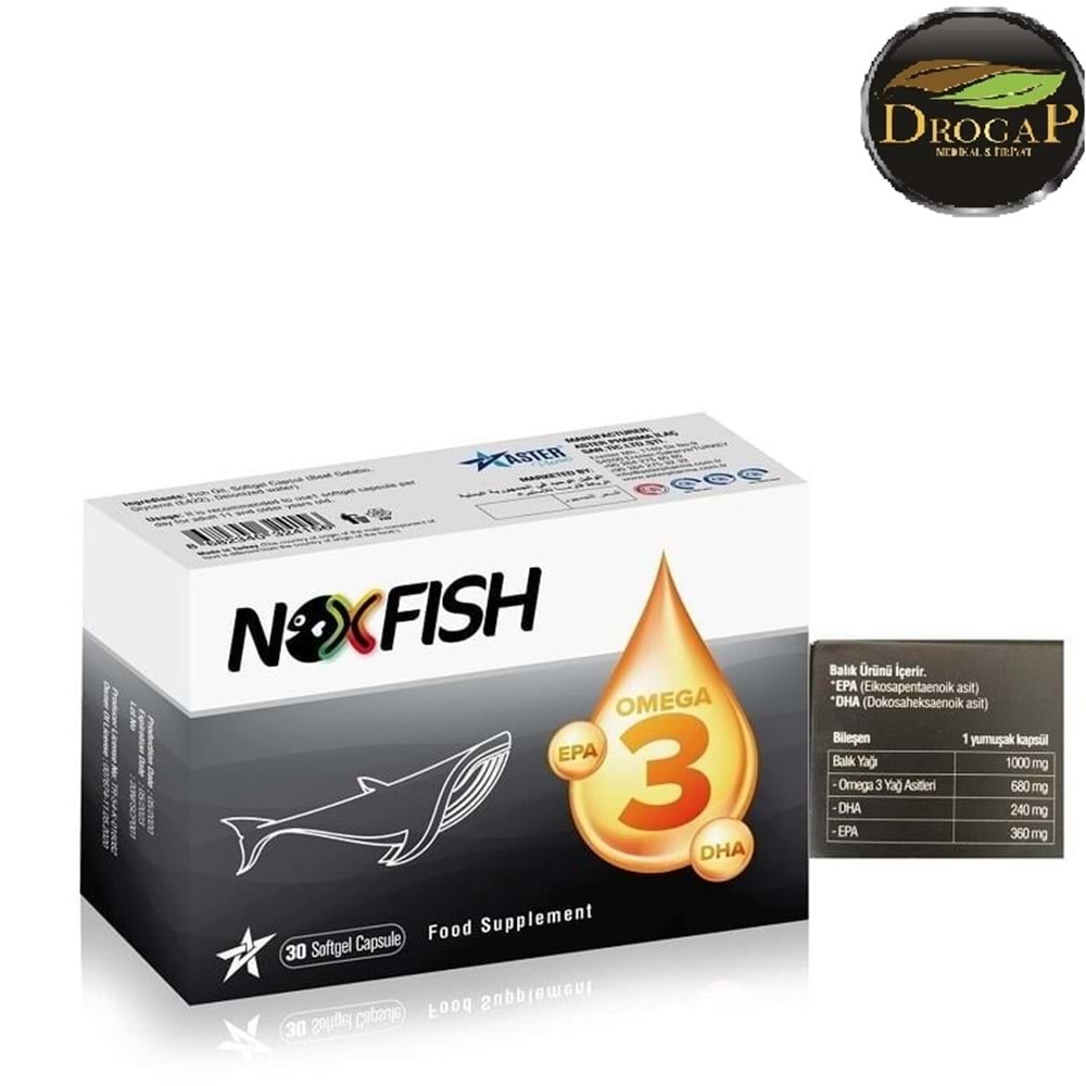 NOXFİSH BALIK YAĞI OMEGA3 30 YUMUŞAK KAPSÜL