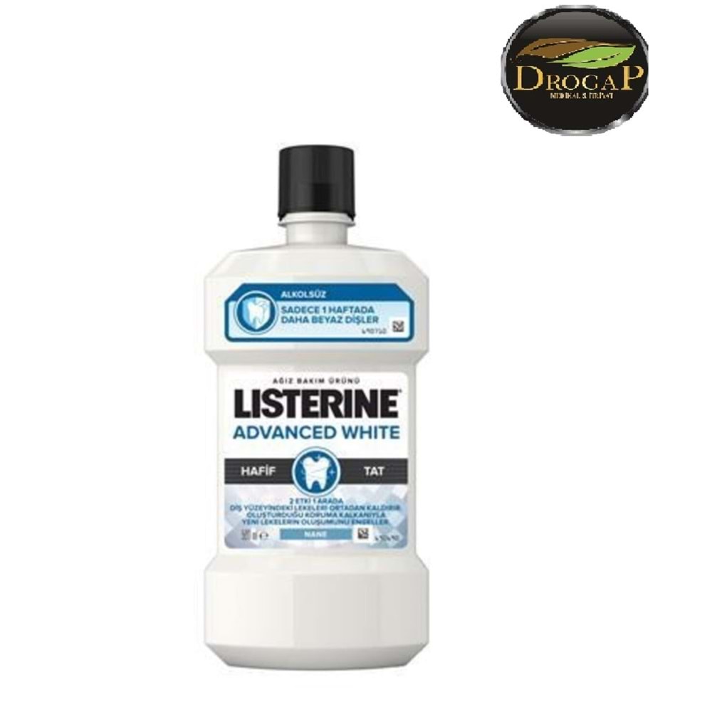 LISTERINE ADVANCED WHITE FLORÜRLÜ HAFİF TAT 500 ML
