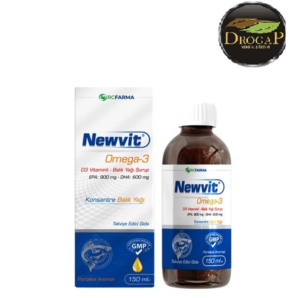 NEWVİT OMEGA - 3 ŞURUP 150 ML ( EPA-900 MG & DHA-600 MG )