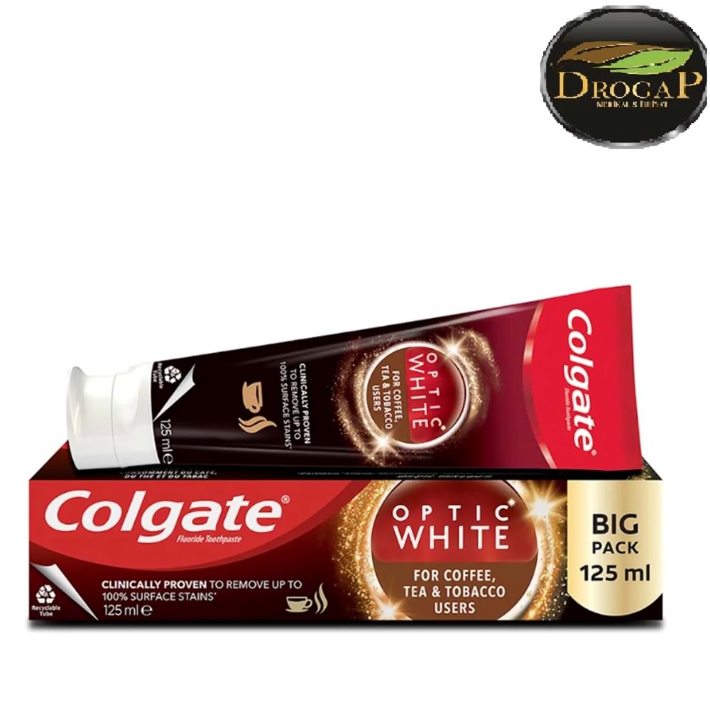 COLGATE DİŞ MACUNU OPTİC WHITE 125 ML ( KAHVE & ÇAY VE TÜTÜN KULLANANLAR İÇİN )
