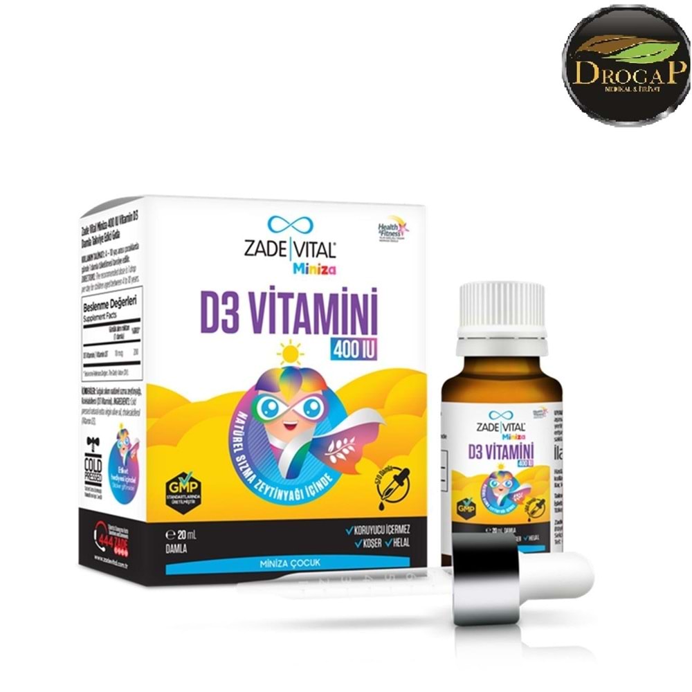 ZADE VİTAL MİNİZA D3 400 IU 20 ML DAMLA