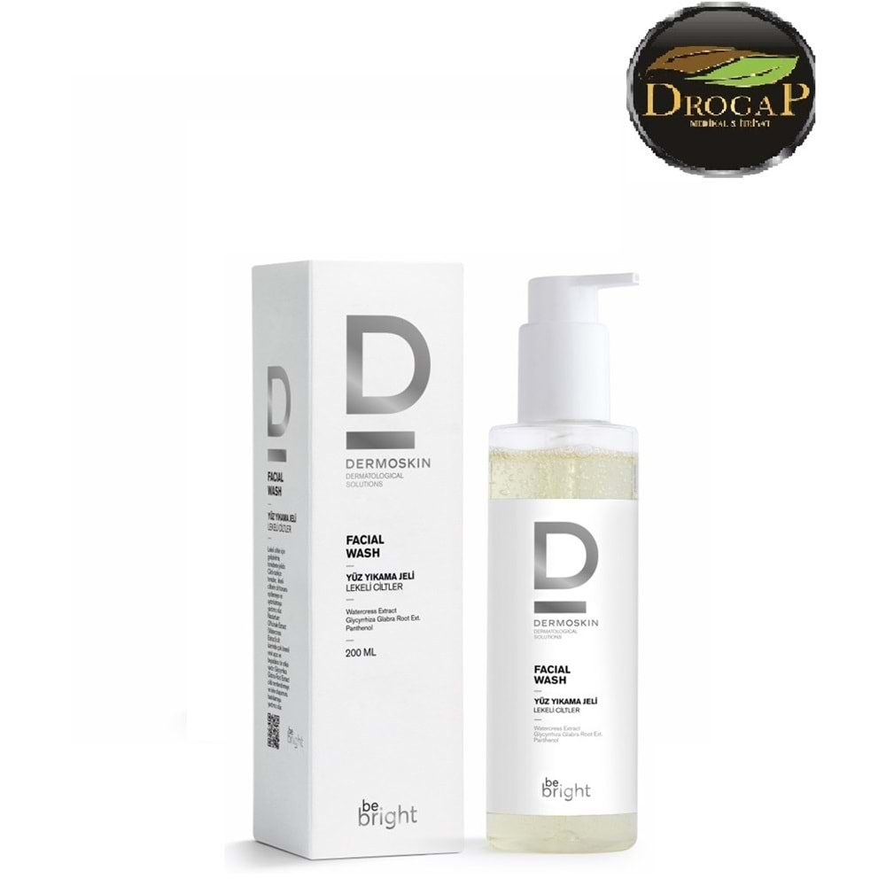 DERMOSKİN BE BRİGHT YÜZ YIKAMA JELİ 200 ML ( LEKELİ CİLTLER İÇİN )