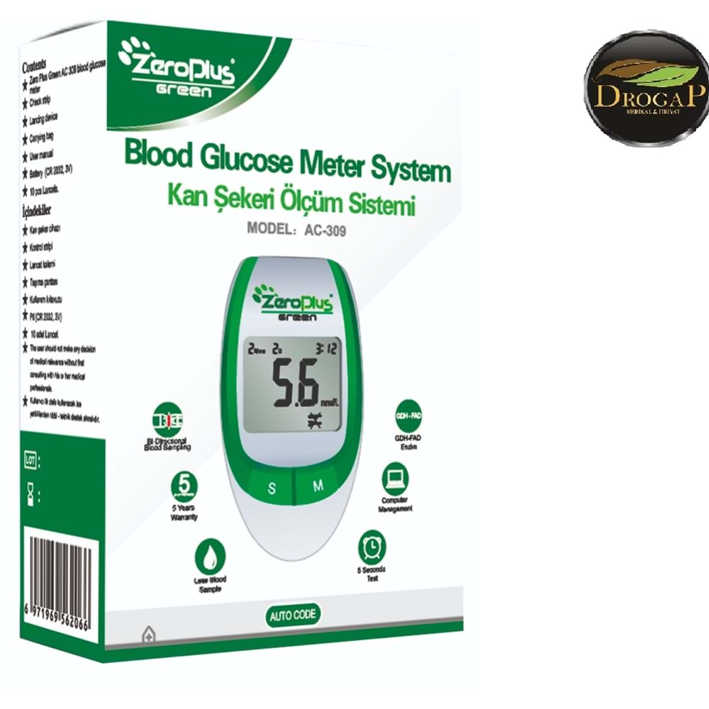 ZEROPLUS BLOOD GLUCOSE METER SYSTEM KAN ŞEKER ÖLÇÜM CİHAZI