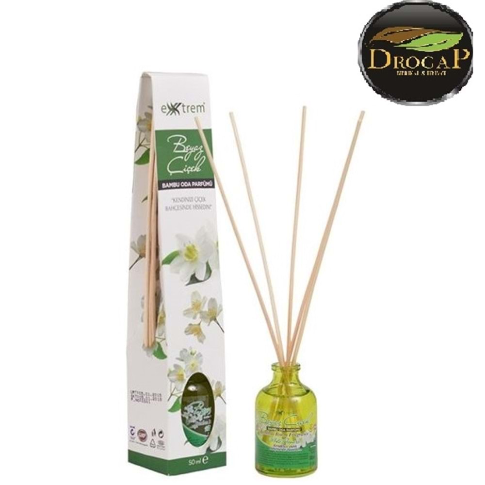 EXTREM ODA KOKUSU 50 ML BAMBU ÇUBUKLU ( BEYAZ ÇİÇEK )