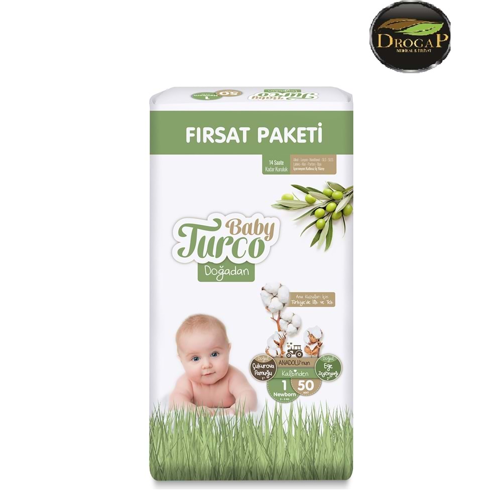 BABY TURCO ÇOCUK BEZİ 2-5 KG 50 Lİ YENİDOĞAN NO : 1