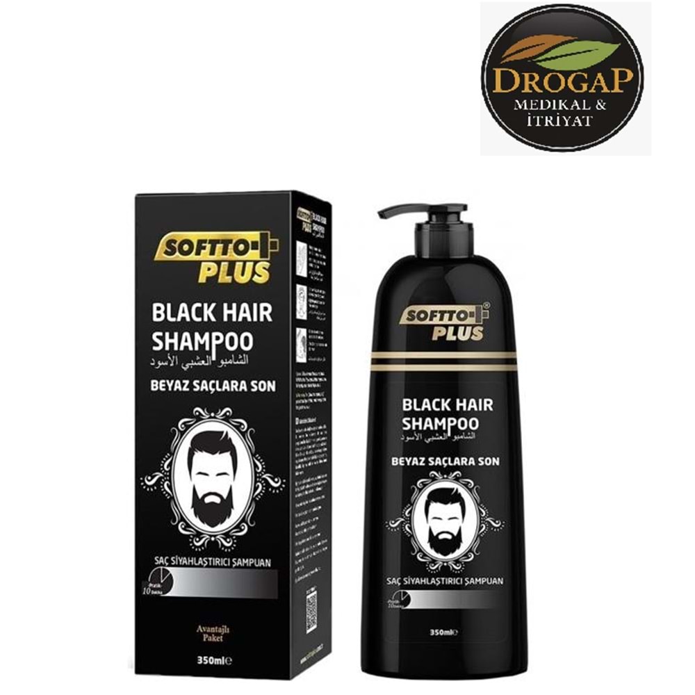 SOFTTO PLUS BLACK HAİR ŞAMPUAN BEYAZ SAÇLARA SON 350 ML