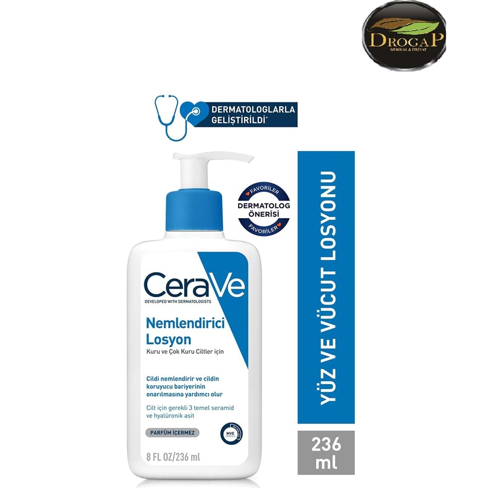 CERAVE NEMLENDİRİCİ LOSYON 236 ML( KURU VE ÇOK KURU CİLTLER İÇİN )