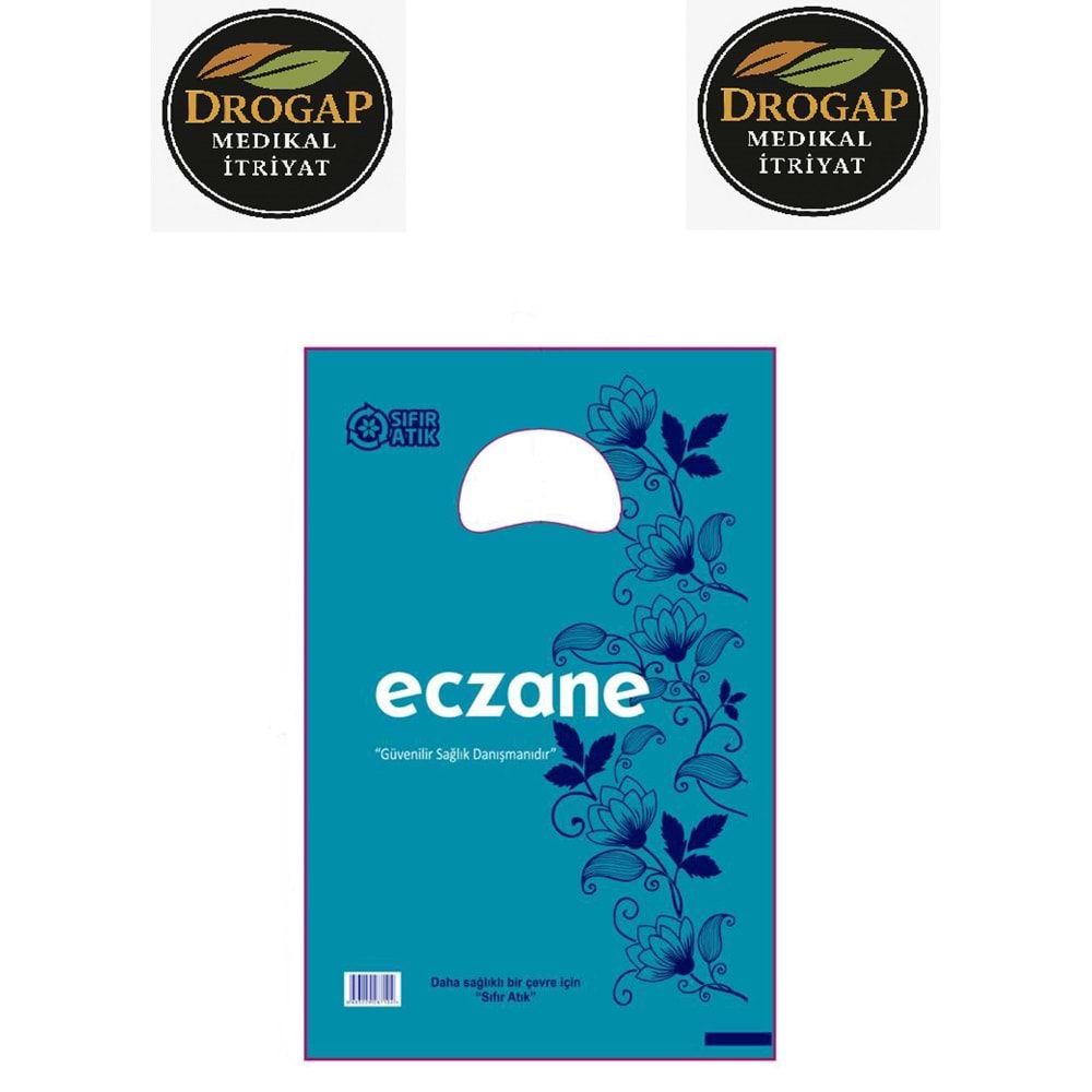 DROGAP BİO ECZANE POŞETİ 16 X 27 EBAT ( ÇANTA ) NO : 0 ( 400 ADETLİ