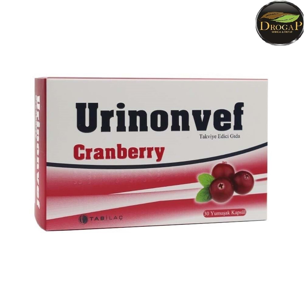 URİNONVEF CRANBERRY 30 YUMUŞAK KAPSÜL