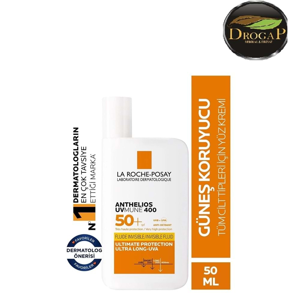 LA ROCHE POSAY ANTHELIOS UVMUNE 400 SPF 50+SHAKA FLUIDE GÜNEŞ KREMİ ( KARMA CİLT )