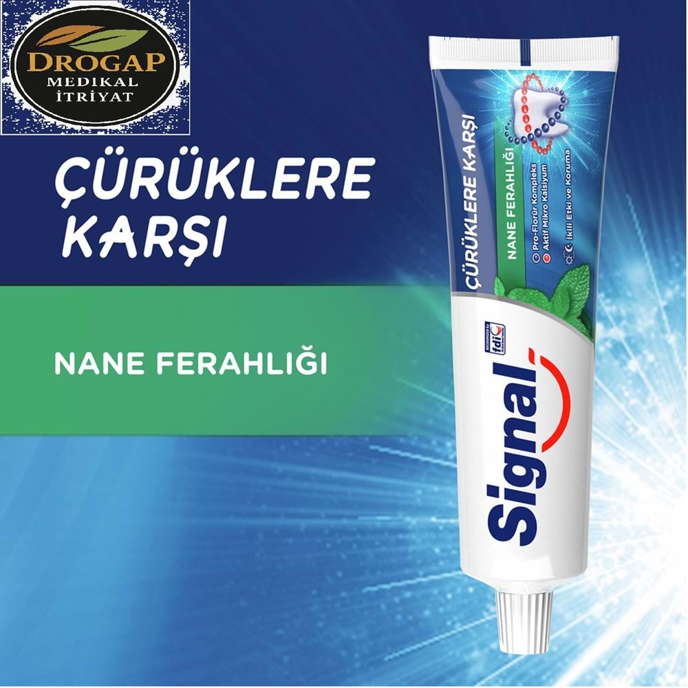 SİGNAL DİŞ MACUNU 50 ML NANE FERAHLIĞI ( ÇÜRÜKLERE KARŞI )