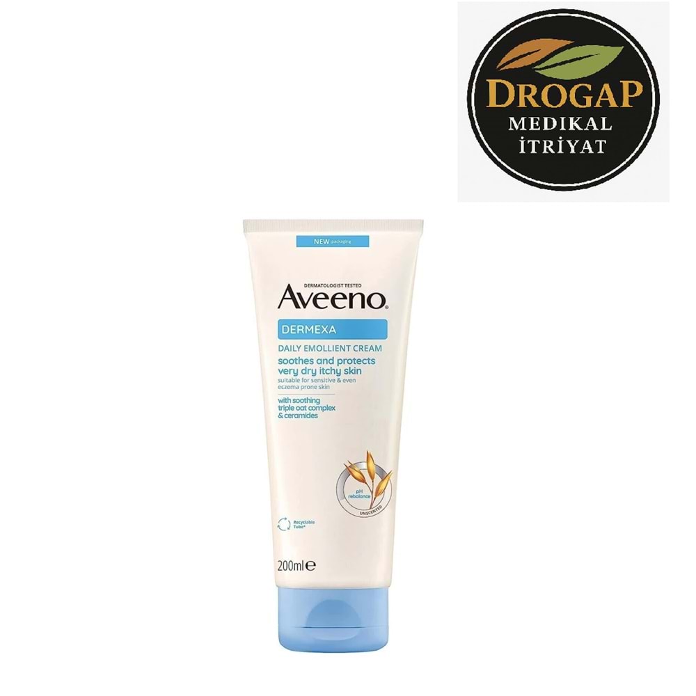 AVEENO DERMEXA EMOLLİENT KREM 200 ML ( NEMLENDİRİCİ )