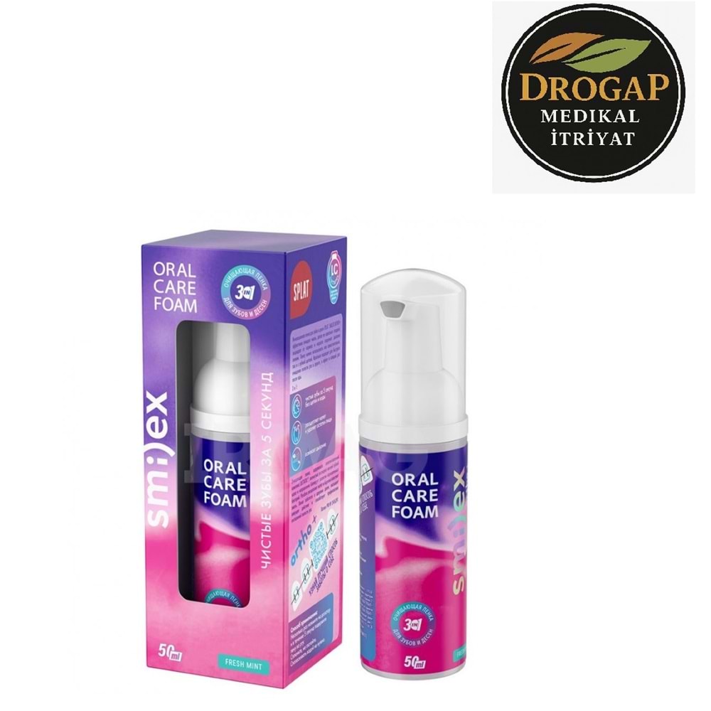 SPLAT SMİLEX ORTHO+ 3 Ü 1 ARADA AĞIZ TEMİZLEME KÖPÜĞÜ 50 ML