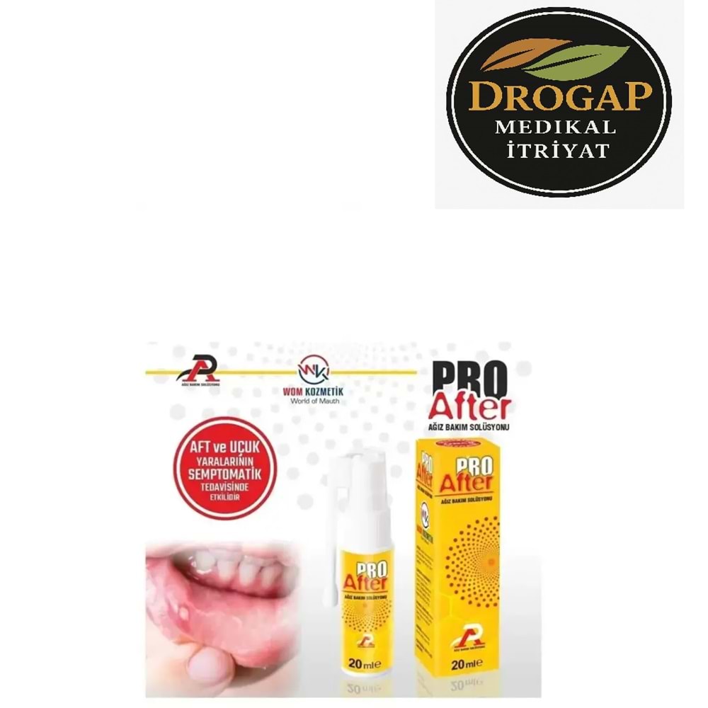 WOM PRO AFTER AĞIZ BAKIM SOLUSYONU 20 ML ( AFT YARALARI İÇİN )