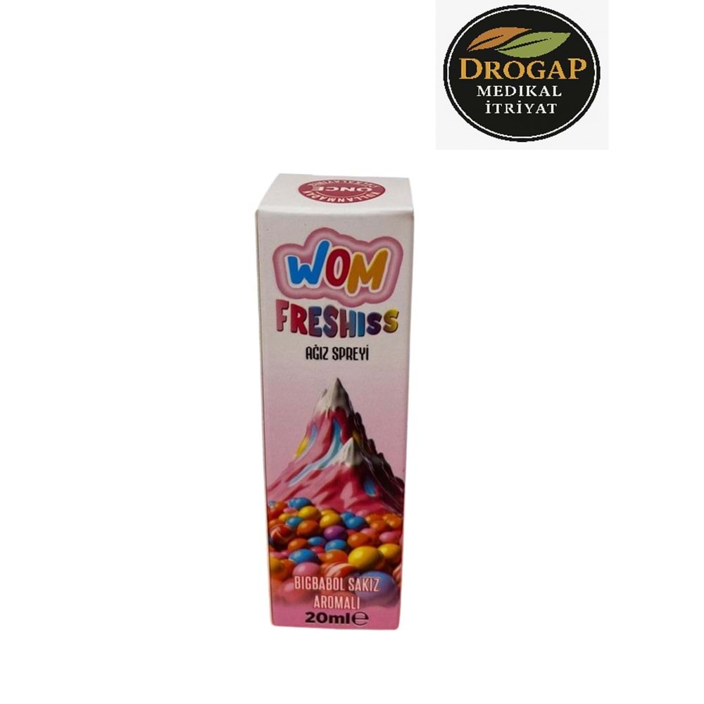 WOM AĞIZ KOKU GİDERİCİ SPREY 20 ML ( BİGBABOL SAKIZ AROMALI )