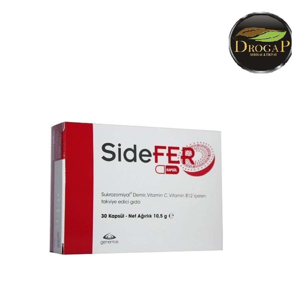 SİDEFER 30 KAPSÜL ( SUKROZOMİYAL & DEMİR&VİT.C & VİT.B12 )
