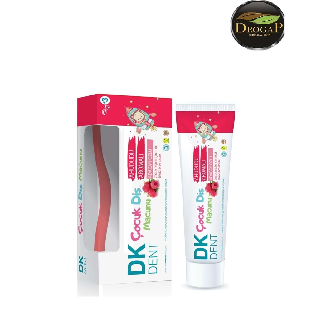 DK DENT DERMOKİL ÇOCUK DİŞ MACUNU 50 ML + FIRÇA HEDİYELİ (AHU DUDU AROMALI ADA ÇAYI ÖZLÜ )