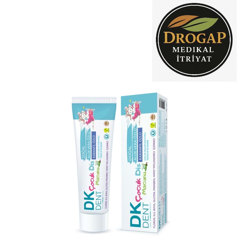 DK DENT DERMOKİL ÇOCUK DİŞ MACUNU 50 ML (ALOE VERA & KARANFİL ÖZLÜ )