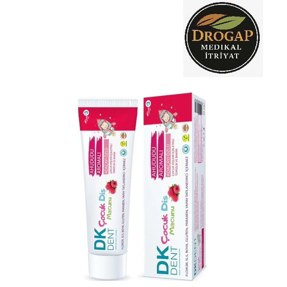 DK DENT DERMOKİL ÇOCUK DİŞ MACUNU 50 ML (AHU DUDU AROMALI ADA ÇAYI ÖZLÜ )