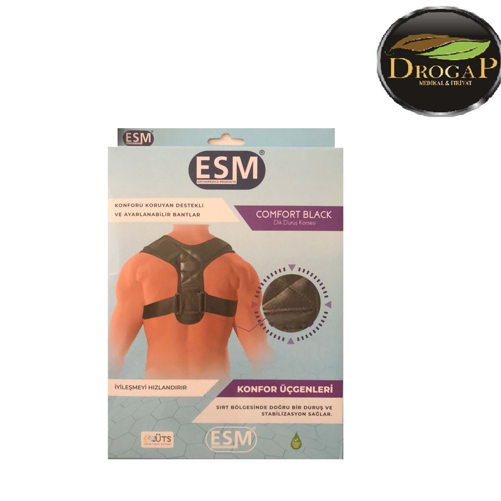 ESM DİK DURUŞ KORSESİ COMFORT BLACK ( BD422CB ) ( BEDENSİZ )