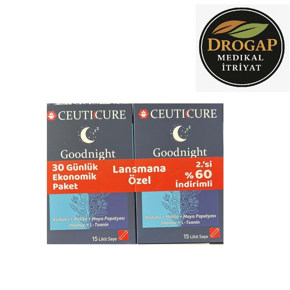 CEUTICURE GOODNİGHT 15 LİKİT SAŞE 2 Lİ PAKET UYKU ( NUTRİGEN )