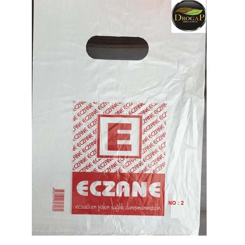 DROGAP BİO ECZANE POŞETİ 25 X 35 EBAT 10 KĞ NO : 2 ( ÇANTA )